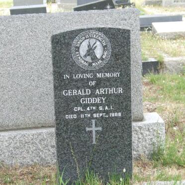 GIDDEY Gerald Arthur -1966