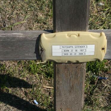 GOVENDER Patchappa 1957-2006