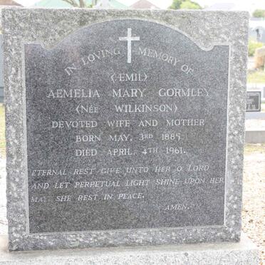 GORMLEY Aemelia Mary nee WILKINSON 1885-1961