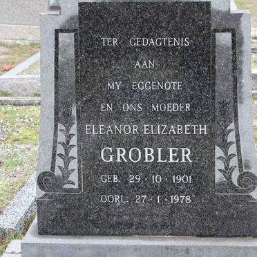 GROBLER Petrus Cornelius 1904-1996 &amp; Eleanor Elizabeth 1901-1978