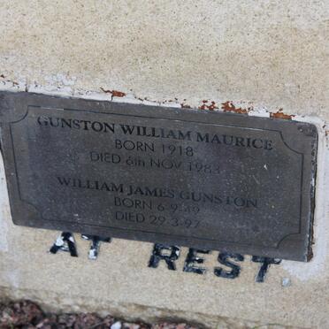 GUNSTON William Maurice 1918-1983 &amp; Sylvia 1922-1973 :: GUNSTON William James 1949-1997