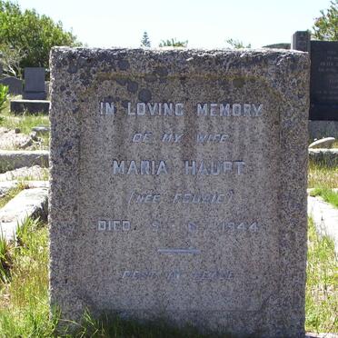HAUPT Maria nee FOURIE -1944