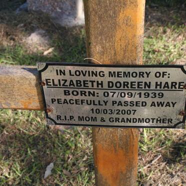 HARE Elizabeth Doreen 1939-2007