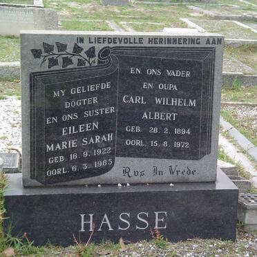HASSE Carl Wilhelm Albert 1894-1972 &amp; Eileen Marie Sarah 1922-1965 