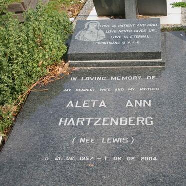 HARTZENBERG Aleta Ann nee LEWIS 1957-2004