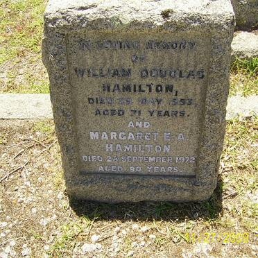 HAMILTON William Douglas -1953 &amp; Margaret E.A. -1972