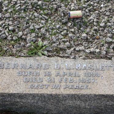 HASLETT Bernard B.L. 1899-1957