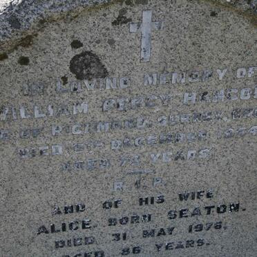 HANCOCK William Percy -1944 &amp; Alice SEATON -1976