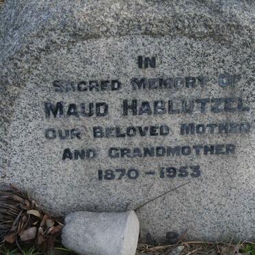 HABLUTZEL Maud 1870-1953 