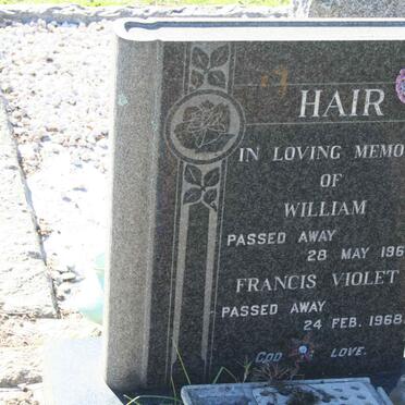 HAIR William -1968 &amp; Francis Violet -1968