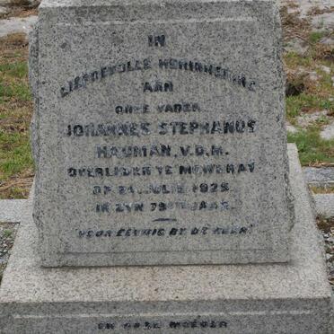 HAUMAN Johannes Stephanus -1925 &amp; Mary Jane WALKER -1928