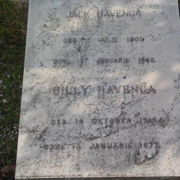 HAVENGA Jack 1909-1962 :: HAVENGA Billy 1944-1972