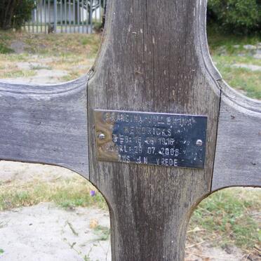 HENDRICKS Francina Willemina 1916-2006