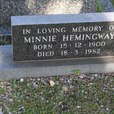 HEMINGWAY Charles 1897-1983 &amp; Minnie 1900-1982