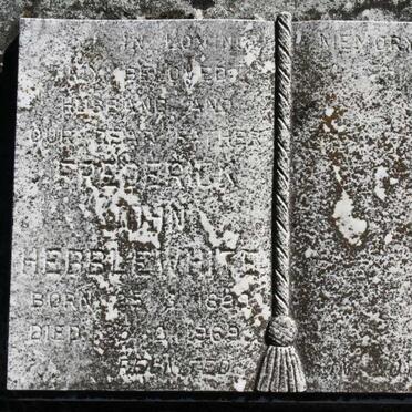 HEBBLEWHITE Frederick John 1889-1969