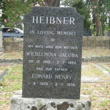 HEIBNER Edward Henry 1902-1978 &amp; Wilhelmina Jacoba 1913-1969