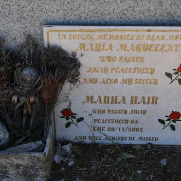 HAIR Ernest -1962 &amp; Maria Magdelene -2002 :: HAIR Marha -2002 