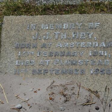 HEY J.J.T. 1881-1950