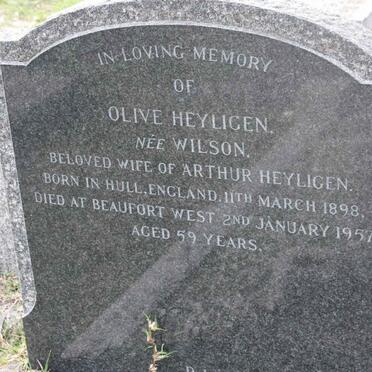 HEYLIGEN Olive nee WILSON 1898-1957