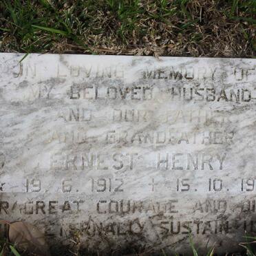 HENRY Ernest 1912-1982