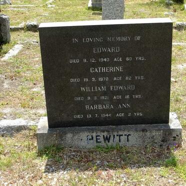 HEWITT Edward -1940 &amp; Catherine -1970 :: HEWITT William Edward -1921 :: HEWITT Barbara Ann -1944