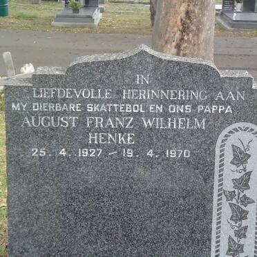 HENKE August Franz Wilhelm 1927-1970