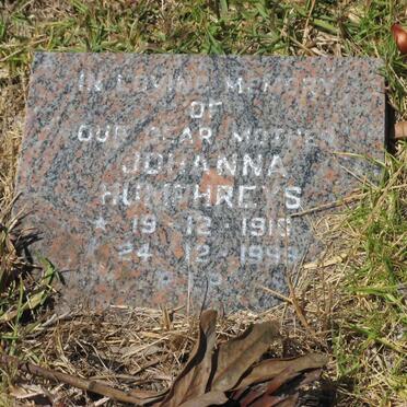 HUMPHREYS Johanna 1915-1999