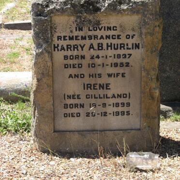 HURLIN Harry A.B. 1887-1952 &amp; Irene GILLILAND 1899-1995