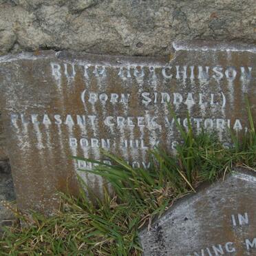 HUTCHINSON Ruth nee SIDDALL ?
