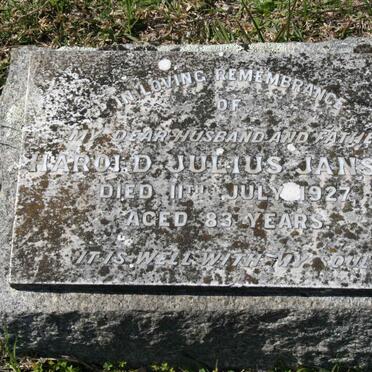 JANSEN Harold Julius -1927