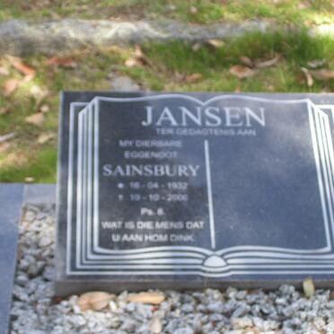 JANSEN Sainsbury 1932?-2006?