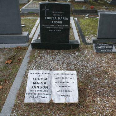 JANSON Fransco Martin 1906-1981 &amp; Louisa Maria 1899-1980
