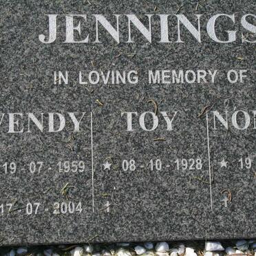 JENNINGS Toy 1928-  :: JENNINGS  Nonnie 1955- :: JENNINGS Wendy 1959-2004
