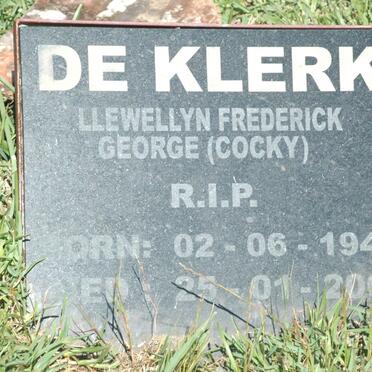 KLERK Llewellyn Frederick George, de 1945-2003