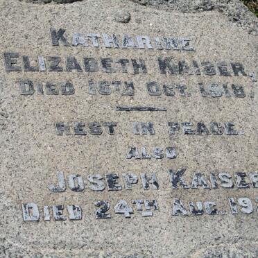 KAISER Joseph -1927 &amp; Katharine Elizabeth -1918