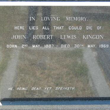 KINGON John Robert Lewis 1887-1969