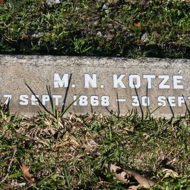KOTZÉ M.N. 1868-1954