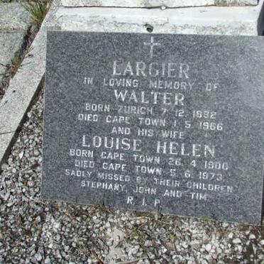 LARGIER Walter 1893-1966 &amp; Louise Helen 1900-1973
