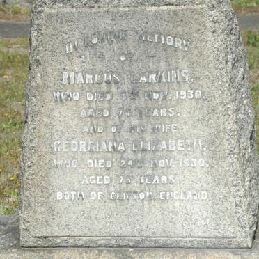 LARKINS Marcus -1930 &amp; Georgiana Elizabeth -1930