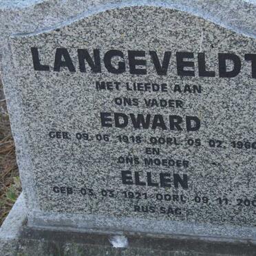 LANGEVELDT Edward 1918-1960 &amp; Ellen 1921-2005