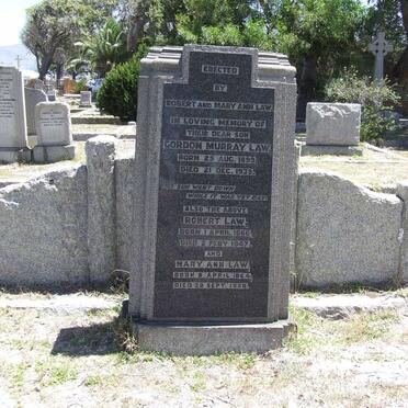LAW Robert 1866-1947 &amp; Mary Ann 1864-1958 :: LAW Gordon Murray 1899-1939
