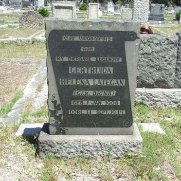 LATEGAN Gertruida Helena nee BRINK 1908-1945