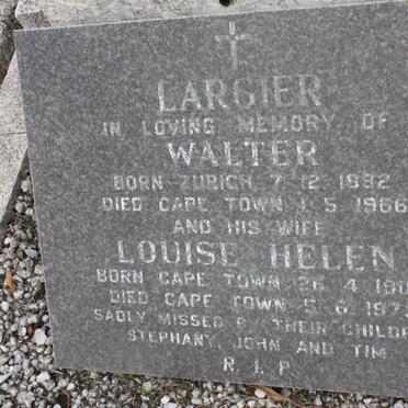LARGIER Walter 1892-1966 &amp; Louise Helen 1900-1973
