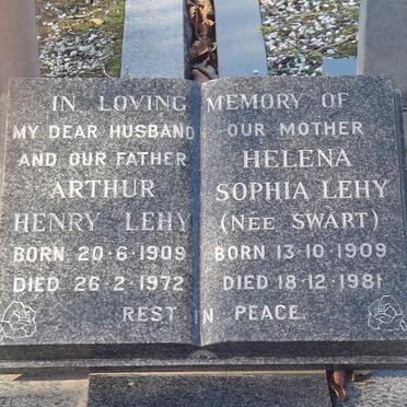 LEHY Arthur Henry 1909-1972 &amp; Helena Sophia SWART 1909-1981