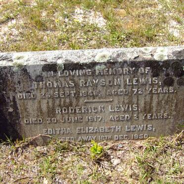LEWIS Thomas Rayson -1946 &amp; Editha Elizabeth -1950