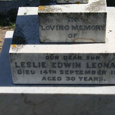 LEONARD Leslie Edwin -1938