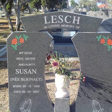 LESCH Susan nee BLIGNAUT 1955-2007