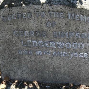 LEDGERWOOD George Simpson -1958