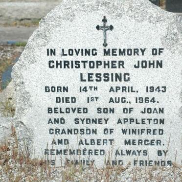LESSING Christopher John 1943-1964