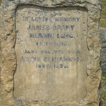 LONG James Barry Munnik 1871-1938 &amp; Annie Elizabeth 1867-1939